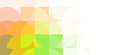 Dairesel şekillerin katmanları renkli ve canlı bir tasarım yaratıyor. Dairelerin sayısal çizimi. Gelecekçi tasarım şablonu.