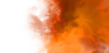 Beyaz arkaplanda soyut renkli suluboya. Dijital resim.