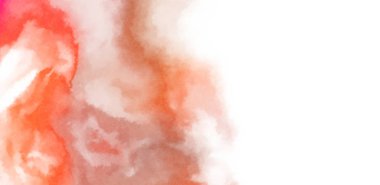 Beyaz arkaplanda soyut renkli suluboya. Dijital resim.