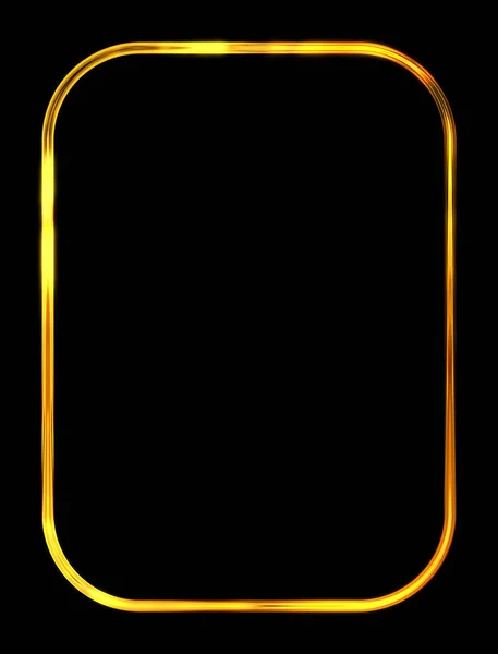 Glow Frame Background Neon Glowing Geometric Template Isolated Black Background — Stock Photo, Image