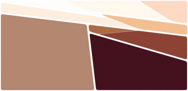 Beyaz boşluğu olan renkli bir çizim. Soyut geometrik desen. Mozaik arka plan. Geometrik çok renkli şekiller.