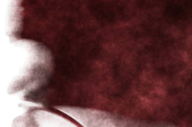 Beyaz arkaplanda soyut renkli suluboya. Dijital resim.