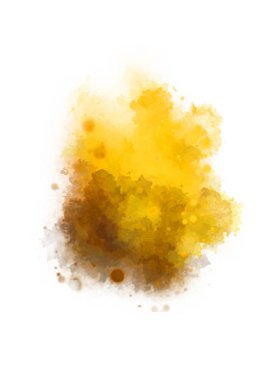 Suluboya arka planda lekeler ve lekelerle boyanmış. Fırça darbesi ile boyanmış. 2d Görüntü.