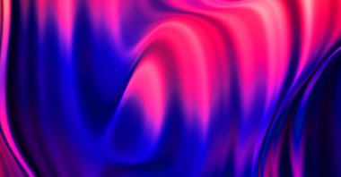 Kavisli çizgileri olan soyut bir arkaplan. Soyut ve gradyan renkte renkli çizimler. Çizgili desenli canlı dalga deseni.