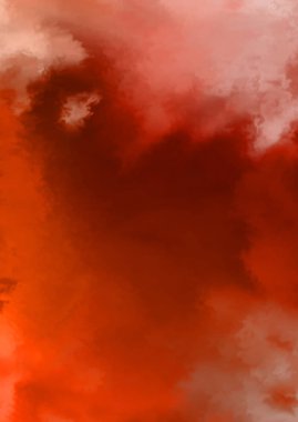 Beyaz arkaplanda soyut renkli suluboya. Dijital resim.