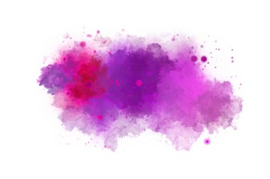 Suluboya arka planda lekeler ve lekelerle boyanmış. Fırça darbesi ile boyanmış. 2d Görüntü.