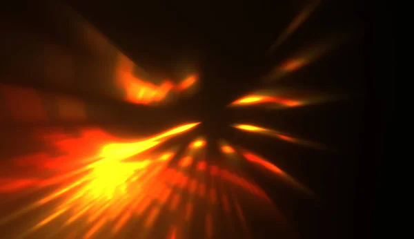 Частицы Света Движении Создавая Вспышку Светящихся Разноцветных Лучей Черном Фоне — стоковое фото