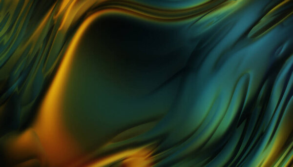 Fluid abstract background with colorful gradient. 2D illustration of modern movement.