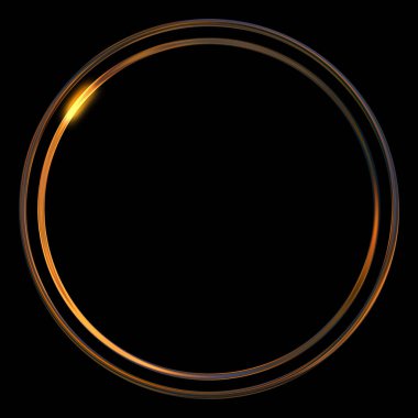 Parlak Çerçeve Arkaplanı. Siyah arkaplanda izole edilmiş parlak geometrik şablon. Soyut 2d illüstrasyon.