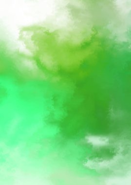 Beyaz arkaplanda soyut renkli suluboya. Dijital resim.