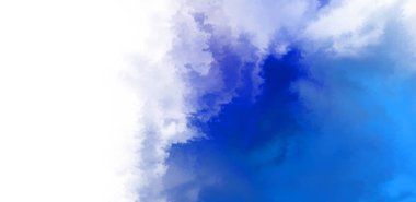 Beyaz arkaplanda soyut renkli suluboya. Dijital resim.