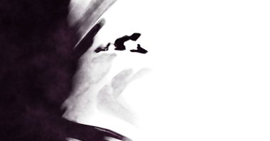 Beyaz arkaplanda soyut renkli suluboya. Dijital resim.