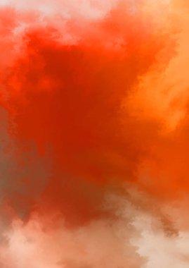 Beyaz arkaplanda soyut renkli suluboya. Dijital resim.