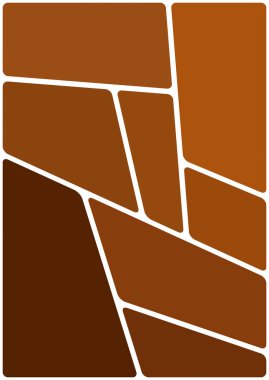 Beyaz boşluğu olan renkli bir çizim. Soyut geometrik desen. Mozaik arka plan. Geometrik çok renkli şekiller.