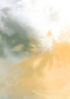 Beyaz arkaplanda soyut renkli suluboya. Dijital resim.