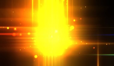 Canlı ve canlı ışık parlamalarının serin arkaplanı. Renkli parlak ışıklar patlama efektiyle görüntülenir. Parlak renkli arkaplan.