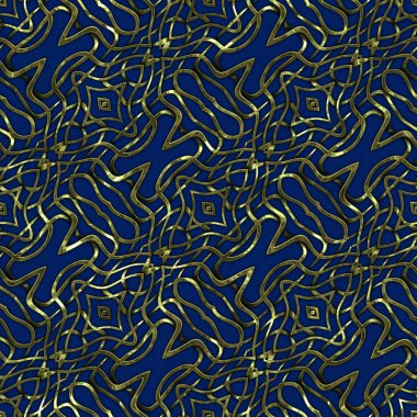 Renkli kumaş arka planında, lüks, kusursuz, altın işlemeli süslemeli moda deseni. Duvar kağıtları ve tekstil baskısı için tasarım. Lüks, ışıl ışıl metalimsi fantezi dokusu.