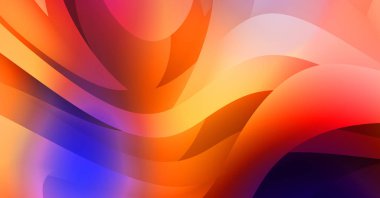 Renkli gradyan ile soyut arkaplan. Çizgili çizgili canlı duvar kâğıdı. Modern hareketin akışkan 2d çizimi.