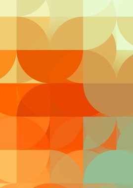 Dairesel şekillerin katmanları renkli ve canlı bir tasarım yaratıyor. Dairelerin sayısal çizimi. Gelecekçi tasarım şablonu.