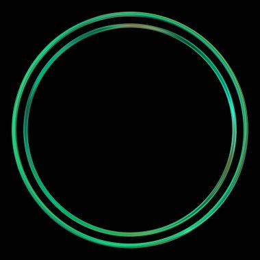 Parlak Çerçeve Arkaplanı. Siyah arkaplanda izole edilmiş parlak geometrik şablon. Soyut 2d illüstrasyon.