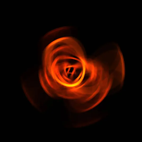 Rotierende Lichtstrahlen Isoliert Auf Schwarzem Hintergrund Grafische Illustration Glühender Bunter — Stockfoto