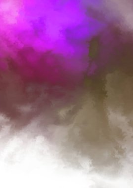 Beyaz arkaplanda soyut renkli suluboya. Dijital resim.