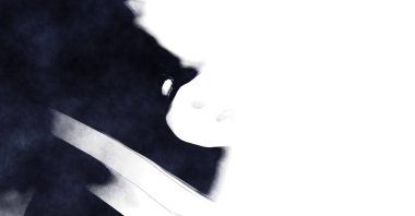 Beyaz arkaplanda soyut renkli suluboya. Dijital resim.