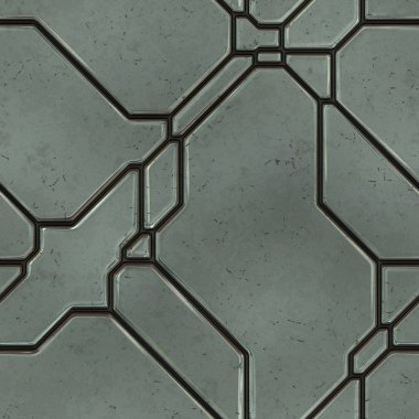 Kusursuz Bilim Kurgu Panelleri. Geleceğin dokusu. Uzay gemisi kaplaması geometrik desen. 3 boyutlu illüstrasyon. Teknoloji konsepti.