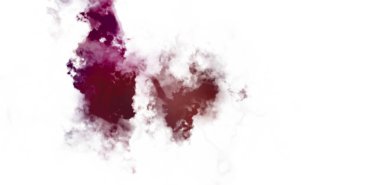 Beyaz arkaplanda soyut renkli suluboya. Dijital resim.