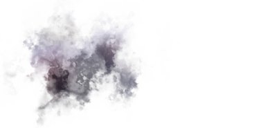 Beyaz arkaplanda soyut renkli suluboya. Dijital resim.