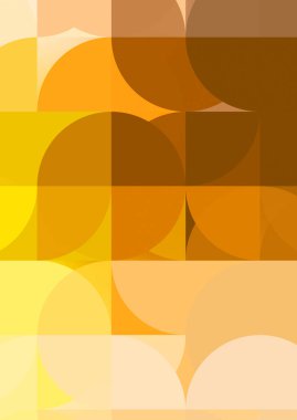 Dairesel şekillerin katmanları renkli ve canlı bir tasarım yaratıyor. Dairelerin sayısal çizimi. Gelecekçi tasarım şablonu.