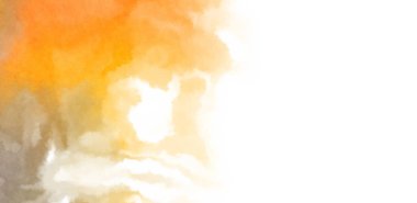 Beyaz arkaplanda soyut renkli suluboya. Dijital resim.