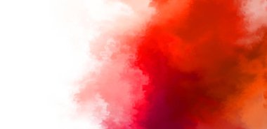 Beyaz arkaplanda soyut renkli suluboya. Dijital resim.