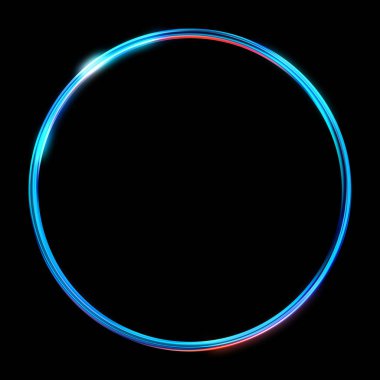 Parlak Çerçeve Arkaplanı. Siyah arkaplanda izole edilmiş parlak geometrik şablon. Soyut 2d illüstrasyon.