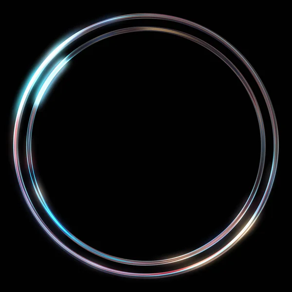 Glow Frame Background Șablon Geometric Strălucitor Neon Izolat Fundal Negru — Fotografie, imagine de stoc
