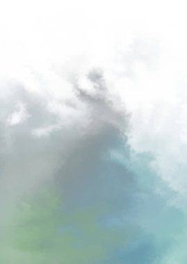 Beyaz arkaplanda soyut renkli suluboya. Dijital resim.