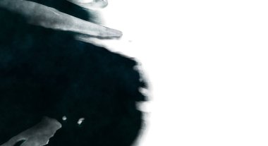 Beyaz arkaplanda soyut renkli suluboya. Dijital resim.