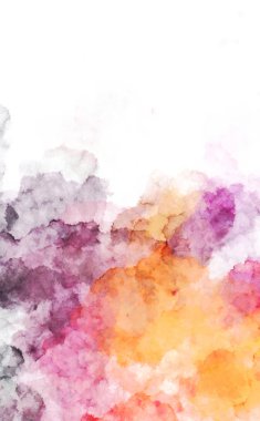 Suluboya arka planda lekeler ve lekelerle boyanmış. Fırça darbesi ile boyanmış. 2d Görüntü.