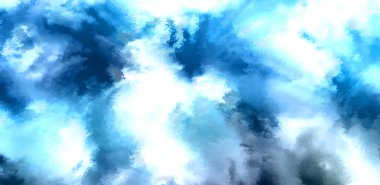 Beyaz arkaplanda soyut renkli suluboya. Dijital resim.