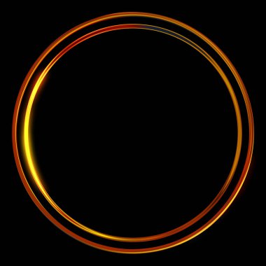 Parlak Çerçeve Arkaplanı. Siyah arkaplanda izole edilmiş parlak geometrik şablon. Soyut 2d illüstrasyon.