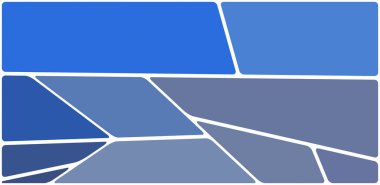 Beyaz boşluğu olan renkli bir çizim. Soyut geometrik desen. Mozaik arka plan. Geometrik çok renkli şekiller.