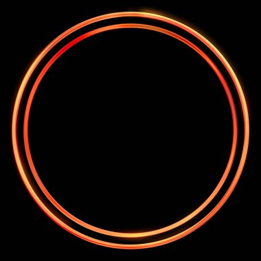 Parlak Çerçeve Arkaplanı. Siyah arkaplanda izole edilmiş parlak geometrik şablon. Soyut 2d illüstrasyon.