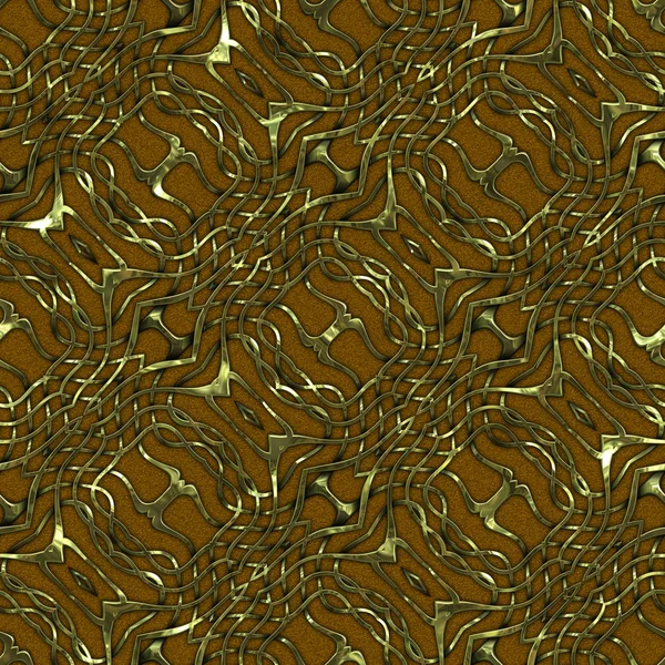 Luxusní Královské Bezešvé Vzor Zlatou Síťovinou Ornament Stylu Módy Barevném — Stock fotografie
