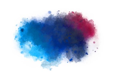 Suluboya arka planda lekeler ve lekelerle boyanmış. Fırça darbesi ile boyanmış. 2d Görüntü.