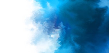 Beyaz arkaplanda soyut renkli suluboya. Dijital resim.