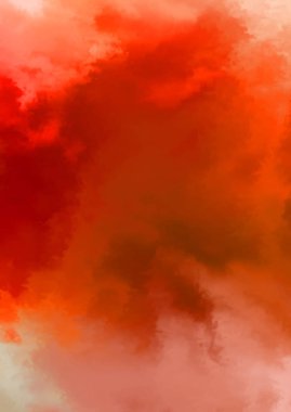 Beyaz arkaplanda soyut renkli suluboya. Dijital resim.