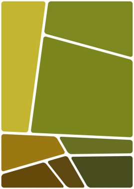 Beyaz boşluğu olan renkli bir çizim. Soyut geometrik desen. Mozaik arka plan. Geometrik çok renkli şekiller.