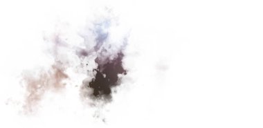 Beyaz arkaplanda soyut renkli suluboya. Dijital resim.