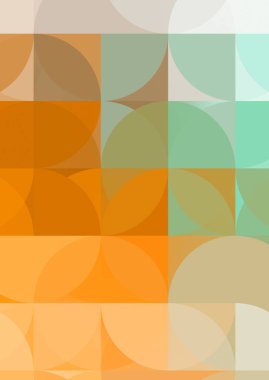 Dairesel şekillerin katmanları renkli ve canlı bir tasarım yaratıyor. Dairelerin sayısal çizimi. Gelecekçi tasarım şablonu.