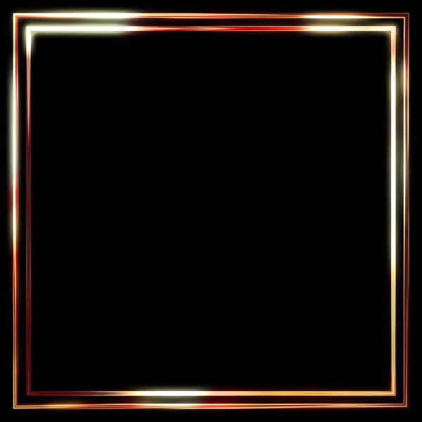 Parlak Çerçeve Arkaplanı Siyah Arkaplanda Izole Edilmiş Parlak Geometrik Şablon — Stok fotoğraf
